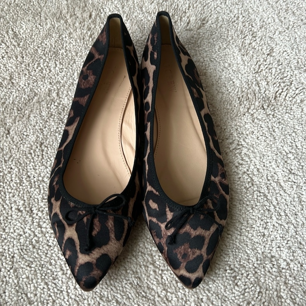 J Crew leopard flats